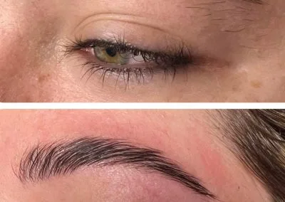 Brow waxing before and after